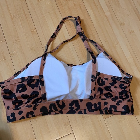 Super cute cheetah Leopard halter bathing suit top - Picture 2 of 5